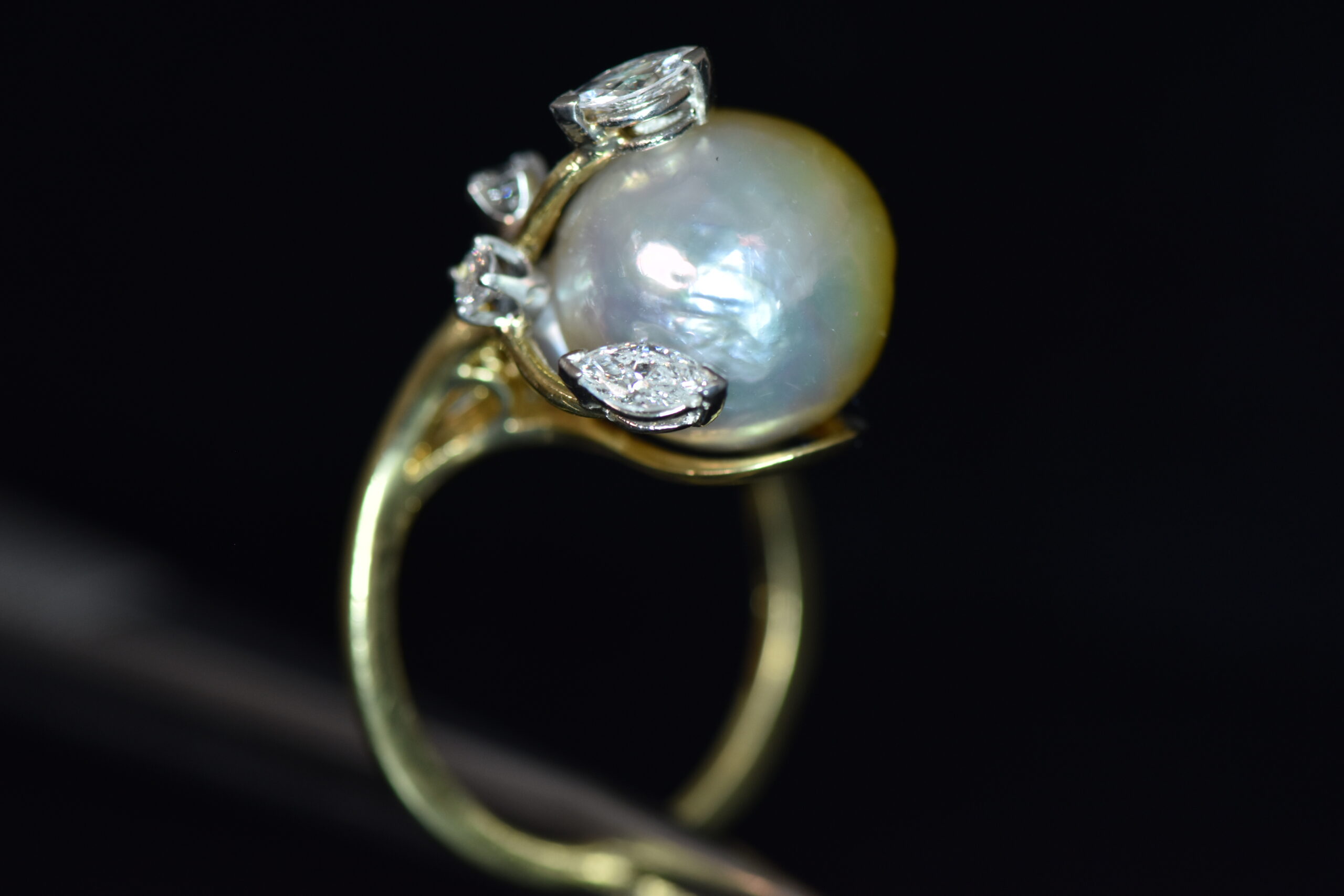 The Antique Victorian Era Emerald And Pearl Floral Ring | 890846 |  Sellingantiques.co.uk